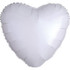 18" Heart Foil-Flat-Balloon - White