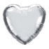 18" Heart Metallic Foil Flat Balloon - Silver