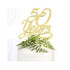 50 Years Gold Mirrored Plastic Cake Topper