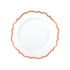 Ornate Premium Plastic Plates with Trim - White/Rose Gold