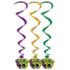 Mardi Gras Whirls Decorations 5 Count