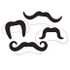 Printed Villain Moustaches 4 Count