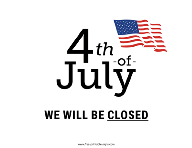 ISSPRO will be closed 7/4 and 7/5 for the 4th of July 