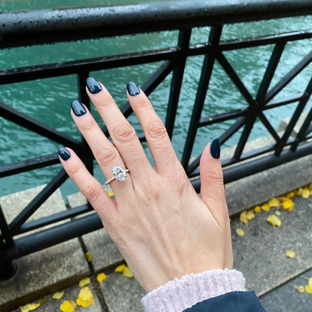 Carat Oval Diamond Ring On Hand 1/2Ct Oval Diamond Engagement Ring