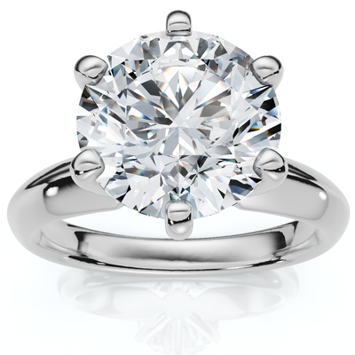 2 1/2 Carat Certified Diamond Solitaire Engagement Ring 14k Gold Lab Grown