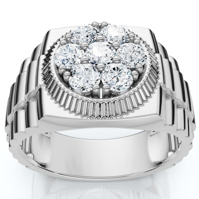 Men's 3/4Ct Diamond Anniversary Wedding Ring 14k Gold Lab Grown