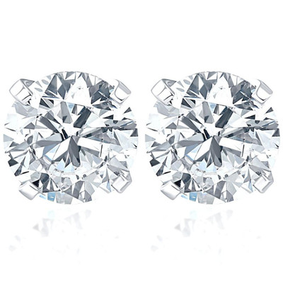 Certified 1Ct TW Round Diamond Studs 14k Gold Lab Grown