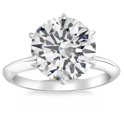 Certified 5Ct Solitaire Diamond Engagement Ring 14k White Gold Lab Grown