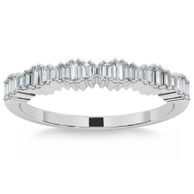 1/3Ct Baguette Cut Designed Anniversary Band 14k Gold Lab Grown