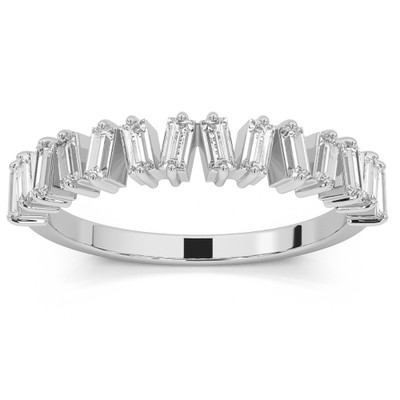 1/2Ct Baguette Designed Anniversary Band 14k Gold Lab Grown
