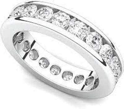 2Ct Diamond Channel Set Eternity Ring Women's Wedding Band Lab Grown