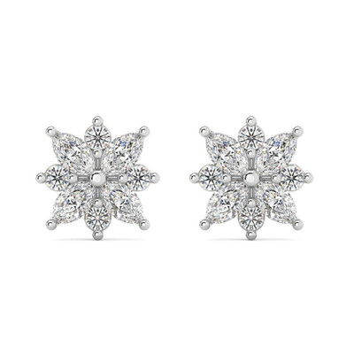 1/2Ct Marquise Star Diamond Earrings 14k Gold Earrings Lab Grown