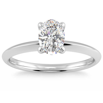 .20 - .75Ct Oval Solitaire Diamond Engagement Ring 14k Gold Lab Grown