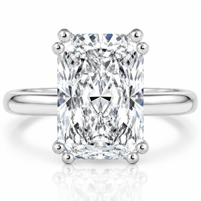 Certified 4.00Ct Radiant Cut Diamond Engagement Ring White Gold Lab Grown