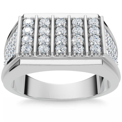 1Ct Men's Diamond Ring 14k Gold Lab Grown