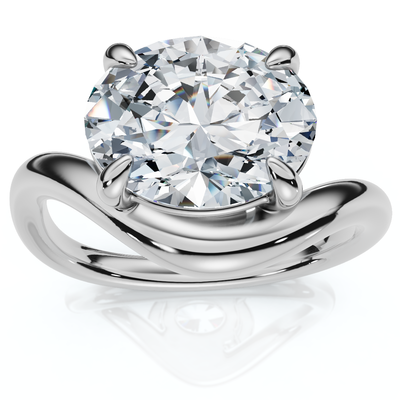 1Ct Oval Silhouette East West Diamond Engagement Ring 14k Gold Lab Grown