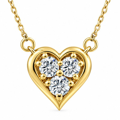 1/2Ct Diamond Heart Pendant 14k White Yellow or Rose Gold Lab Grown Necklace