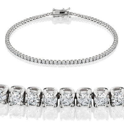 2ct Lab Grown Diamond Tennis Bracelet available in 14k White or Yellow Gold