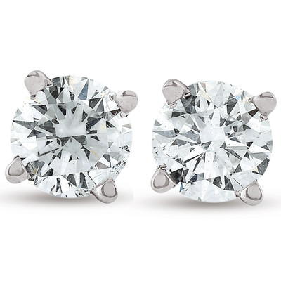 1/2Ct Diamond Screwback Studs Lab Grown Diamond Eco Friendly 14K White Gold