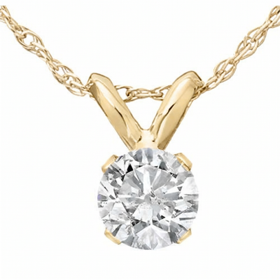 1/4CT Diamond Pendant 14K White or Yellow Gold
