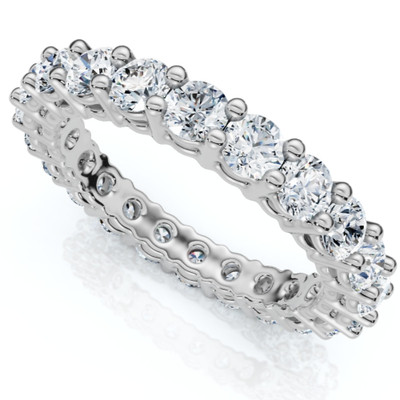 2 - 6Ct TW Diamond Eternity Ring 14k Gold Anniversary Lab Grown Wedding Band