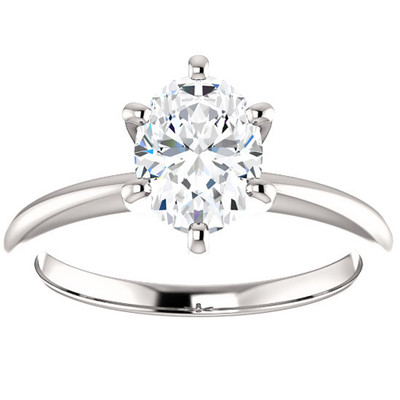 Platinum 1 Ct Oval Diamond Solitaire Engagement Ring Lab Grown Platinum 1 Ct Oval Diamond Solitaire Engagement Ring Lab Grown