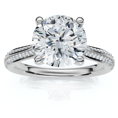 Certified 2 1/4 - 6 1/4Ct Diamond Engagement Ring 14k Gold Lab Grown