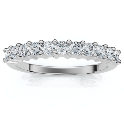 1/4ct Lab Created Diamond Wedding Stackable Ring 14K White Gold