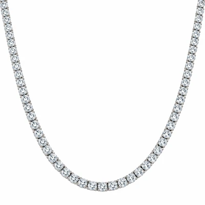 10Ct TW Lab Grown Diamond Tennis Necklace 14K White Gold 18"