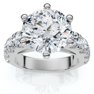 Certified 5 1/2 cttw Diamond Engagement Ring 14k White Gold Lab Grown