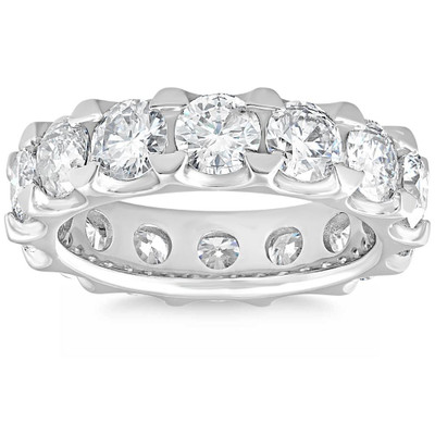 5 Ct Lab Grown Diamond Eternity Ring in 14k White, Yellow, or Rose Gold