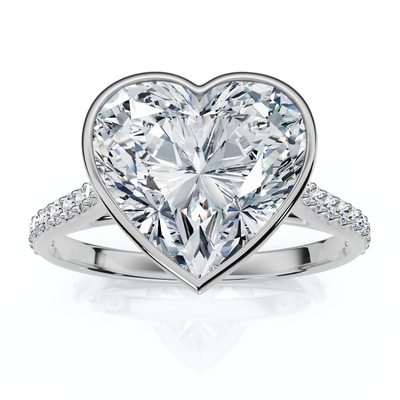 Certified 2 1/5Ct TW Heart Shape Diamond Engagement Ring 14k Grown Lab Grown