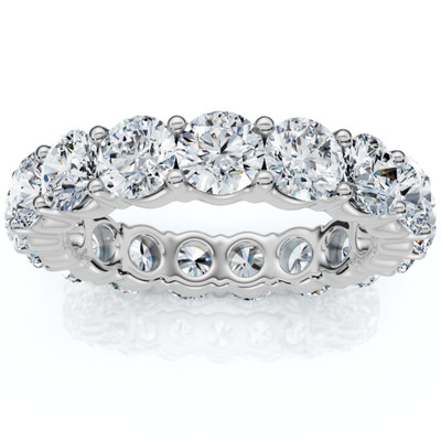 4Ct Diamond Eternity Wedding Ring Lab Grown Diamonds 14k White Gold