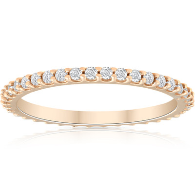 1/3ct Diamond Eternity Ring Available in 14k White, Yellow or Rose Gold
