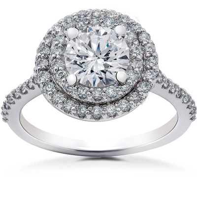 5/8 ct Round Halo Diamond Engagement Ring Setting