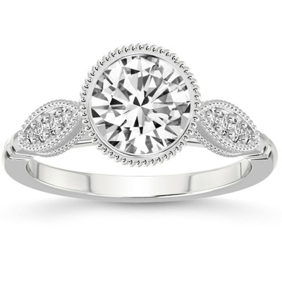 2 1/5Ct Diamond Luna Lab Grown Engagement Ring White, Yellow or Rose Gold