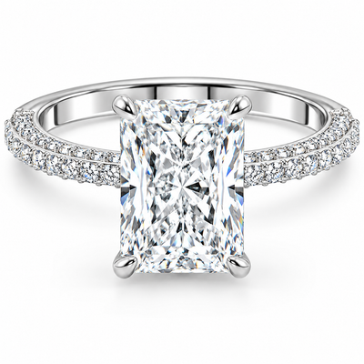 Certified 3.44Ct Cassidy Radiant Cut Diamond Engagement Ring 14k Gold Lab Grown
