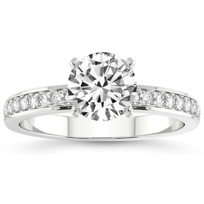 2 1/4Ct Lab Grown Diamond Engagement Ring in White, Yellow, or Rose Gold