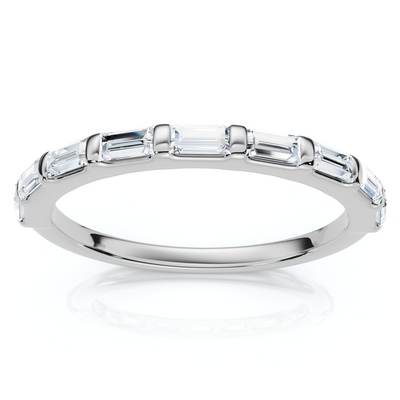 1/2Ct Baguette Diamond Anniversary Stackable Band 14k Gold or Platinum Lab Grown