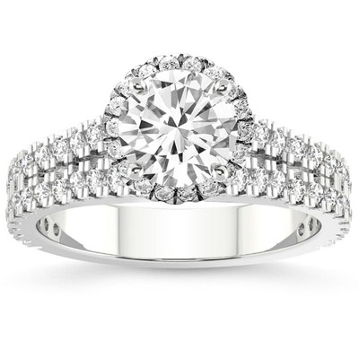 2 1/3Ct Diamond Waverly Lab Grown Engagement Ring White, Yellow or Rose Gold