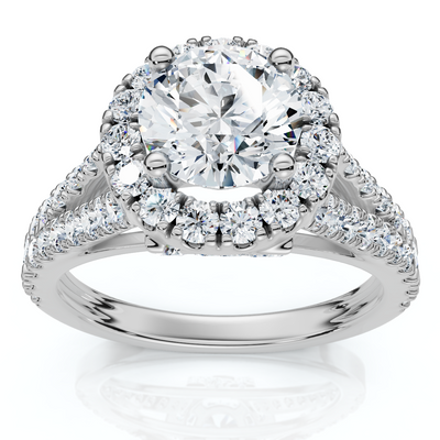 Certified 1.5ct Hidden "N" Initial Diamond Engagement Ring 10k Gold Lab Grown