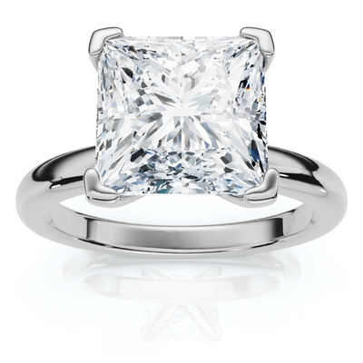 Certified 2 1/2Ct Princess Cut Diamond Engagement Ring 14k Gold or Pt Lab Grown