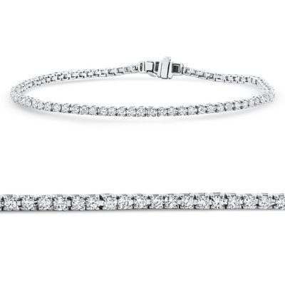 2 - 4Ct Diamond Tennis Bracelet 7" Lab Grown