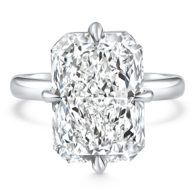 Certified 11Ct Radiant Diamond Solitaire Engagement Ring 14k Gold/Pt Lab Grown