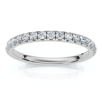 1/4Ct Pave Diamond Wedding Ring 14k Gold or Platinum Anniversary Band Lab Grown