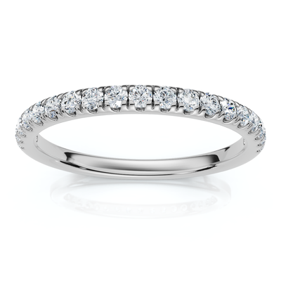 1/4Ct Pave Diamond Wedding Ring 14k Gold or Platinum Anniversary Band Lab Grown