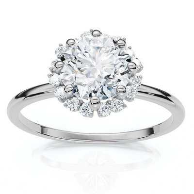 7/8Ct TW Sapling Diamond Engagement Ring 14k Gold or Platinum Lab Grown EF/VS