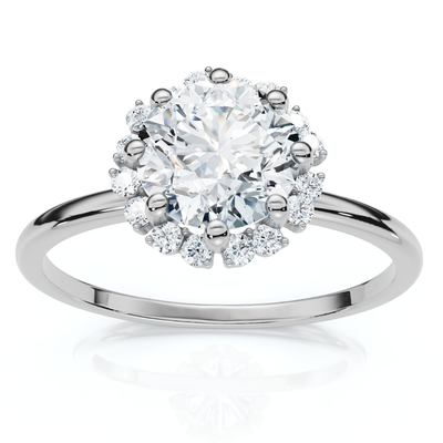 7/8Ct TW Sapling Diamond Engagement Ring 14k Gold or Platinum Lab Grown EF/VS