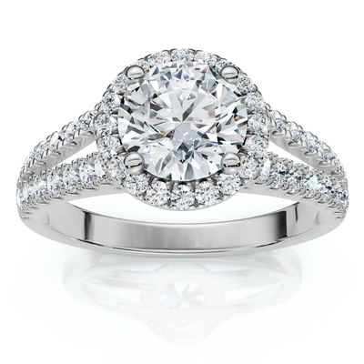 1 1/5Ct Divine Diamond Engagement Ring 14k Gold or Platinum Lab Grown