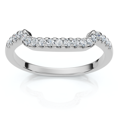 Diamond Insert Wedding Guard Band 14k Gold or Palatinum Lab Grown EF/VS